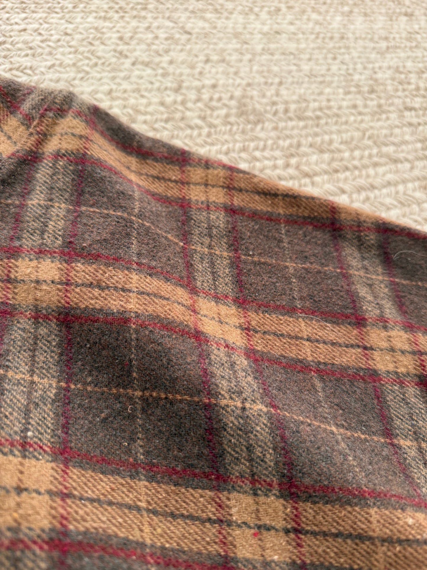 Oxford Plaid Midi Skirt (Brown)