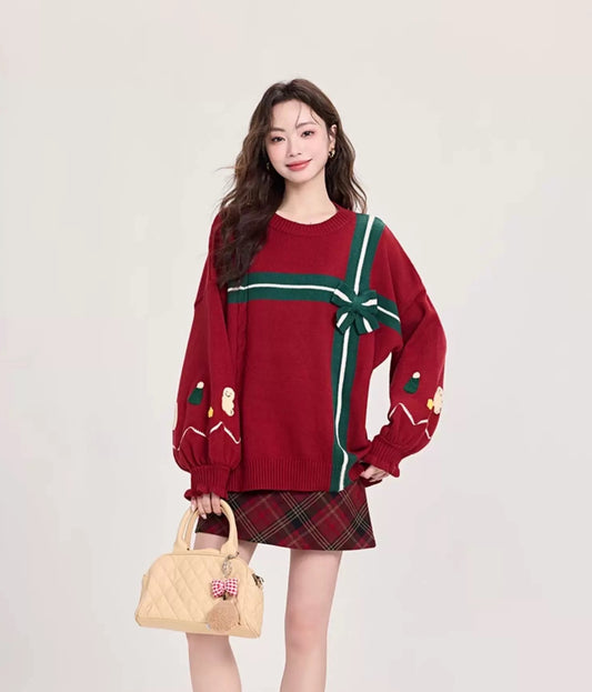 Christmas Gift Sweater (Red)