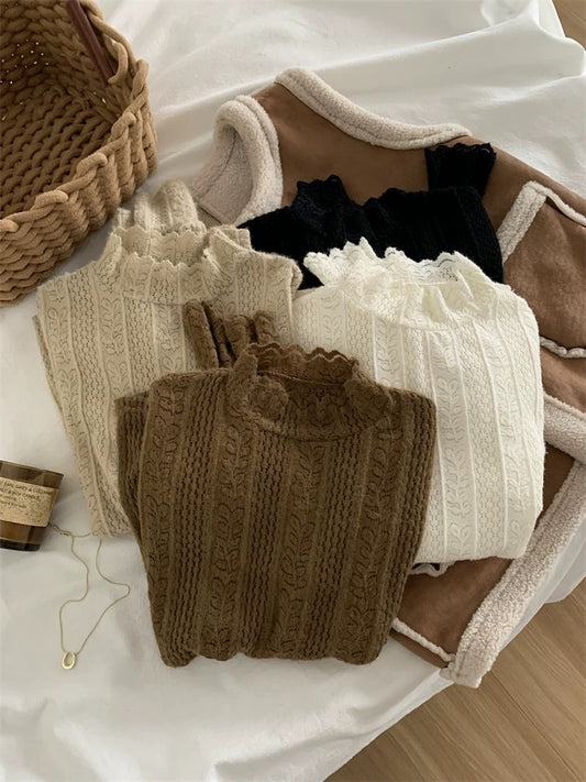 Lace & Vines Layering Shirt (4 Colors)