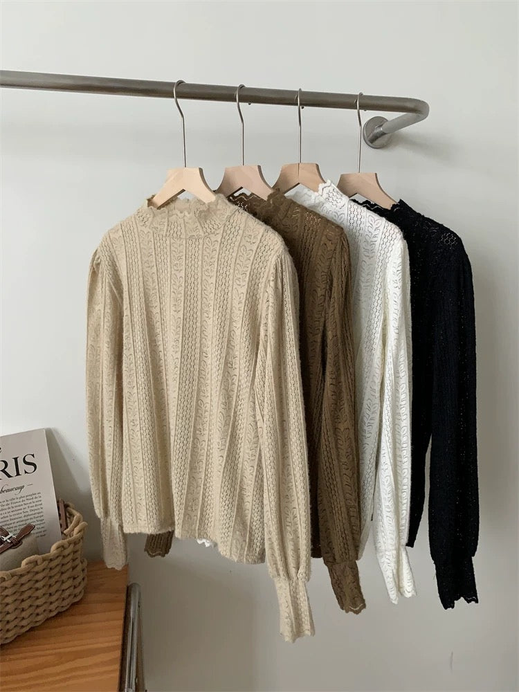 Lace & Vines Layering Shirt (4 Colors)