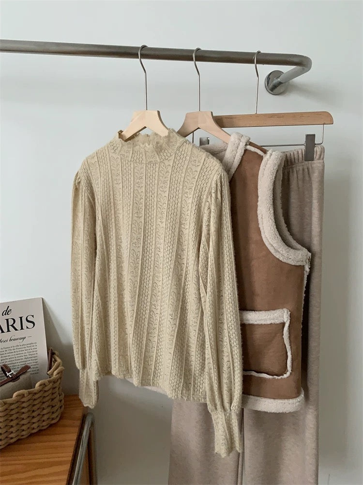 Lace & Vines Layering Shirt (4 Colors)
