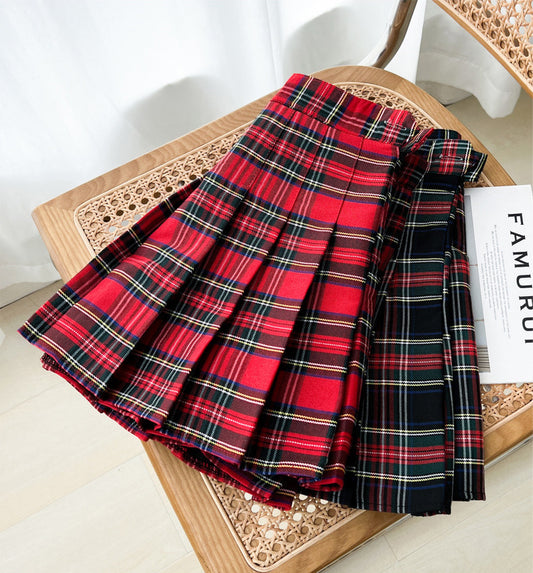 Holiday Plaid Tennis Skirt (2 Colors)