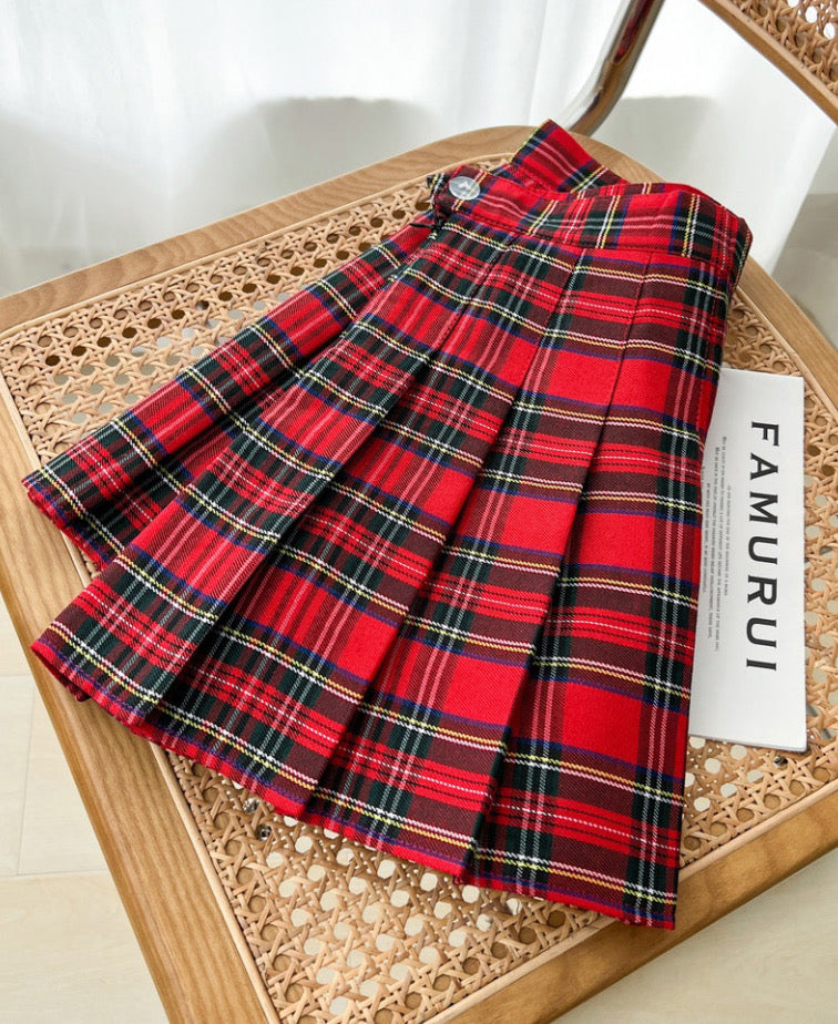 Holiday Plaid Tennis Skirt (2 Colors)