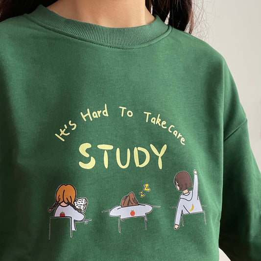Study Hard Sweatshirt (Green)