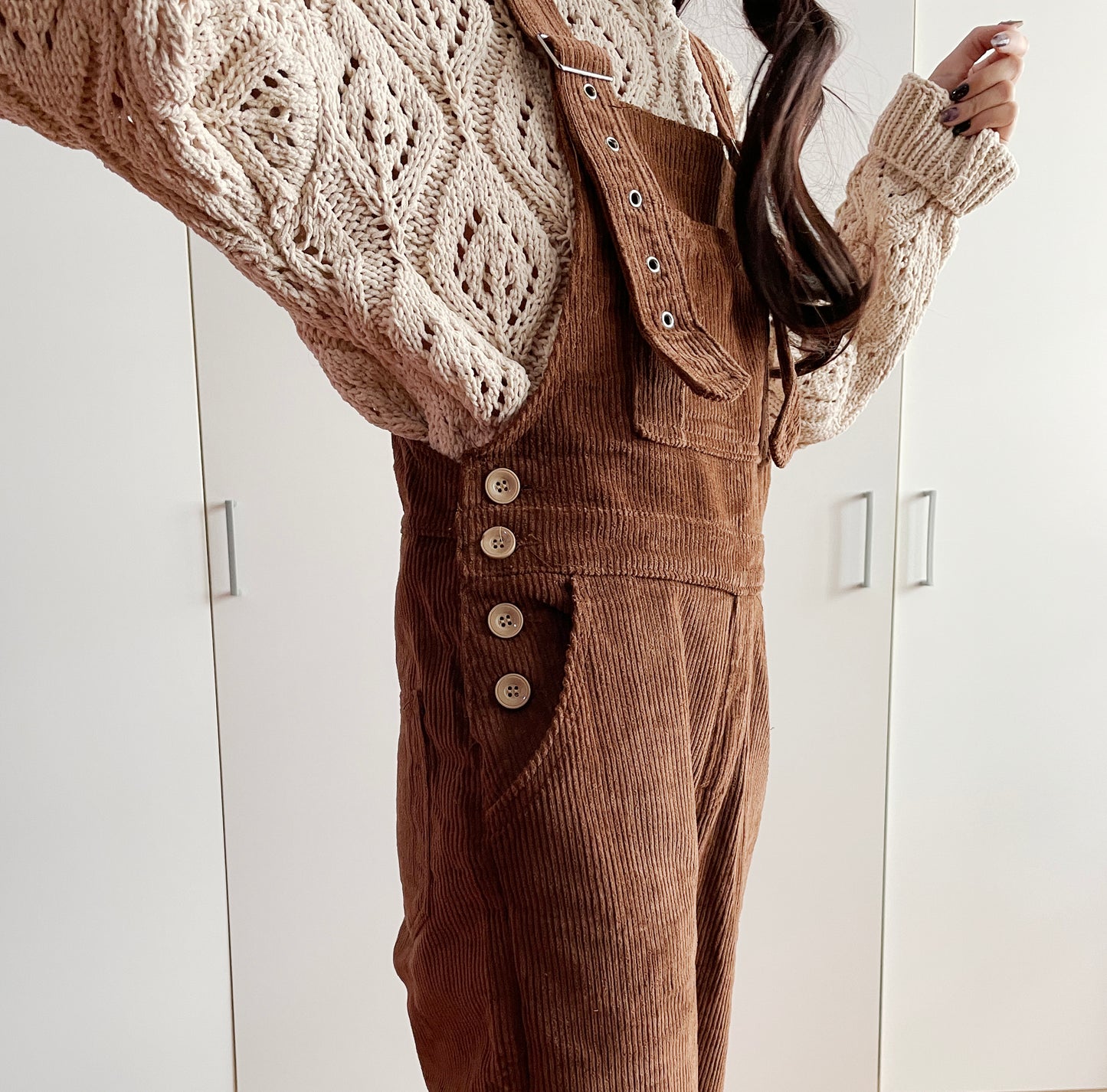 Paddington Corduroy Overalls (Mocha Brown)