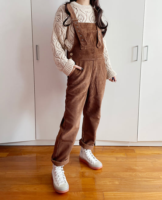 Paddington Corduroy Overalls (Mocha Brown)