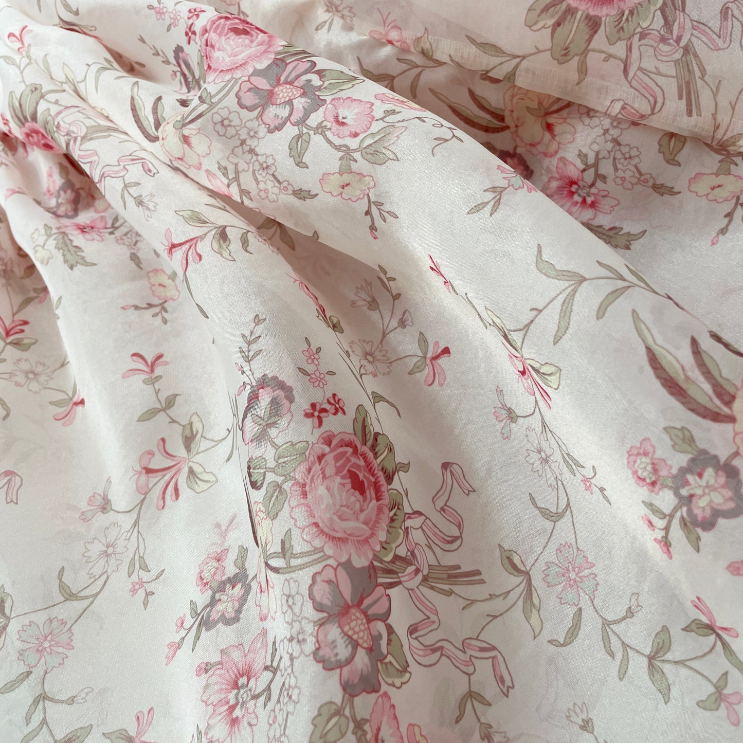 French Rose Mini Puff Dress (Pink)