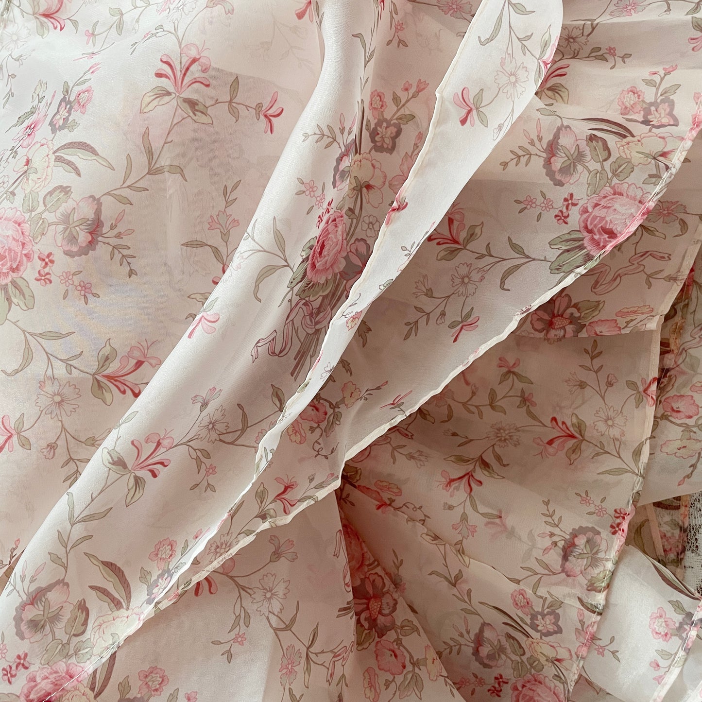French Rose Mini Puff Dress (Pink)