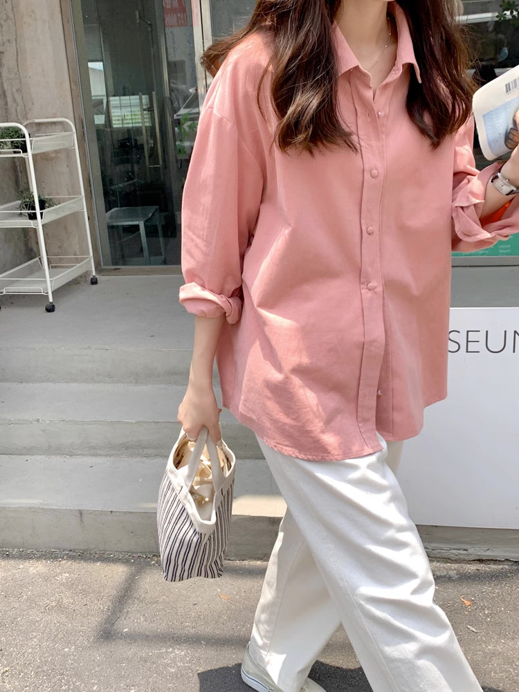 Boyfriend Button Up Shirt (6 Colors)