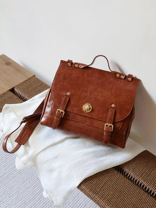 Buckle Artist Satchel Bag (4 Colors)