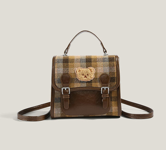 Bear Plaid Bag (2 Colors)