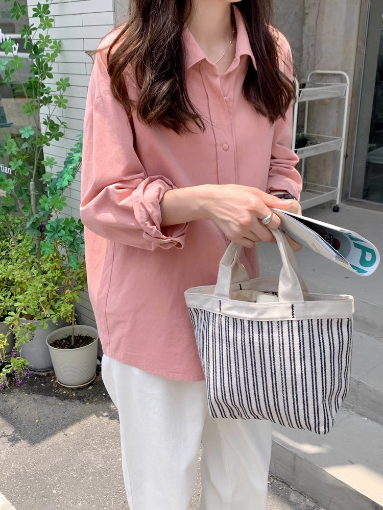 Boyfriend Button Up Shirt (6 Colors)