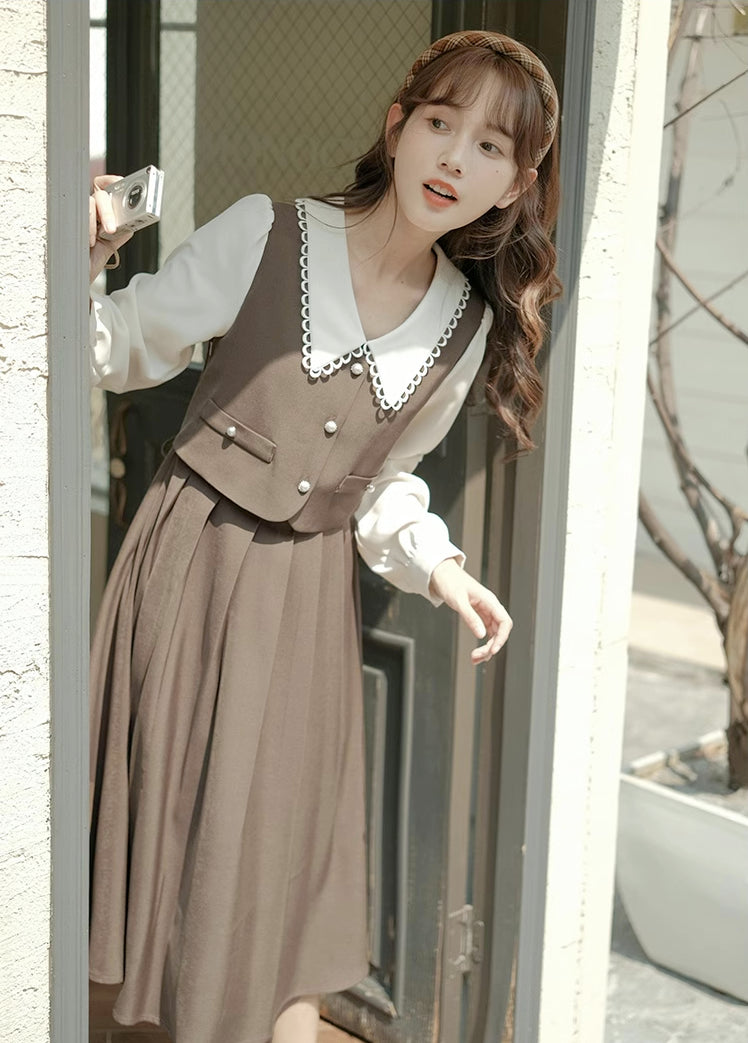 Traveller's Basic Midi Dress (Khaki)