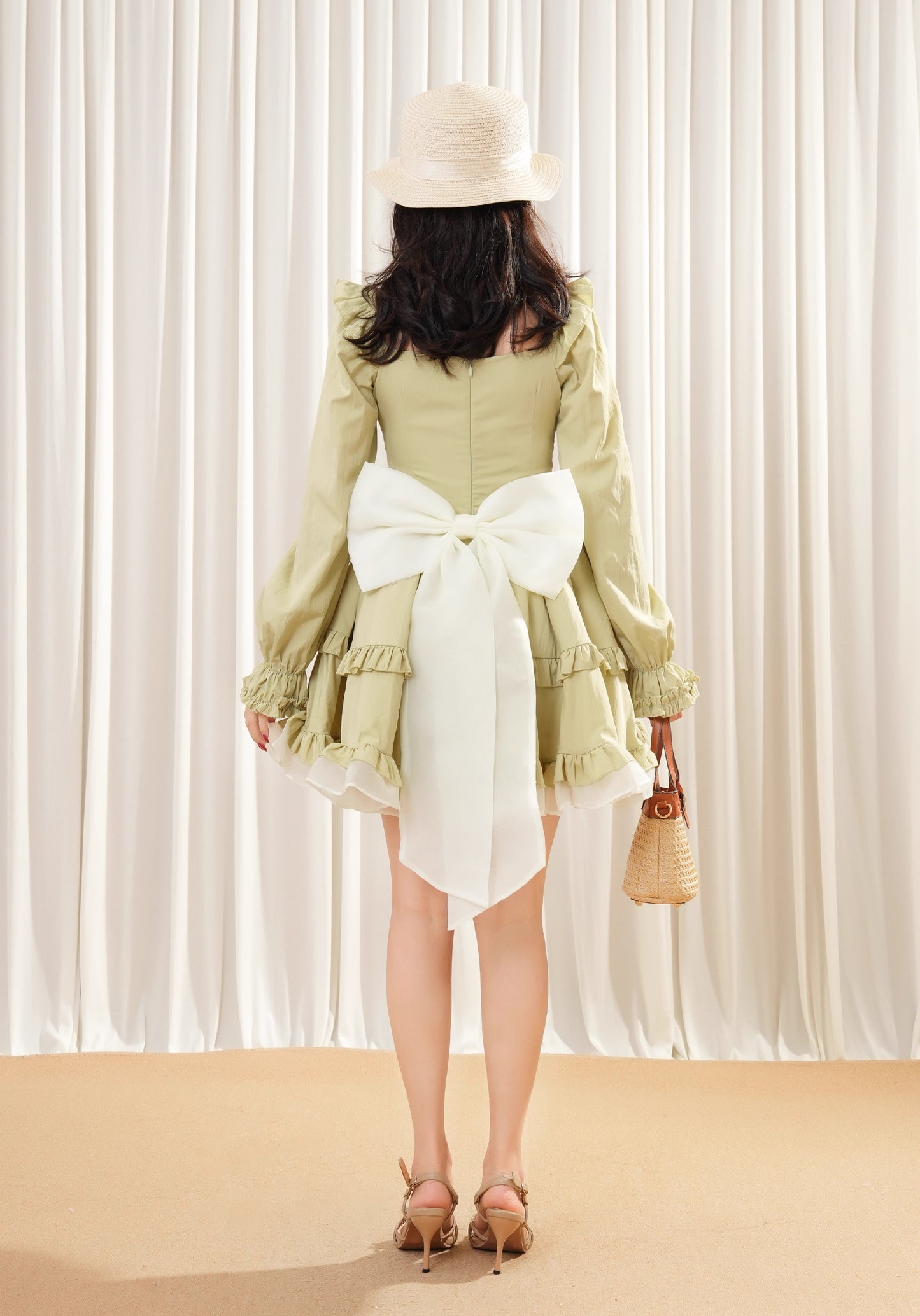 Leafy Gift Mini Dress (Green)