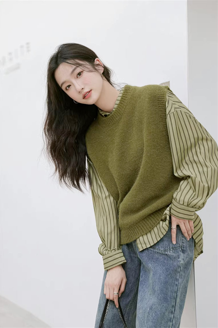 Basic Stripe Button Down Shirt (3 Colors)