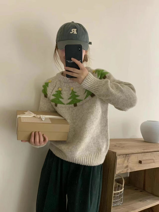 Christmas Tree Fair Isle Sweater (2 Colors)