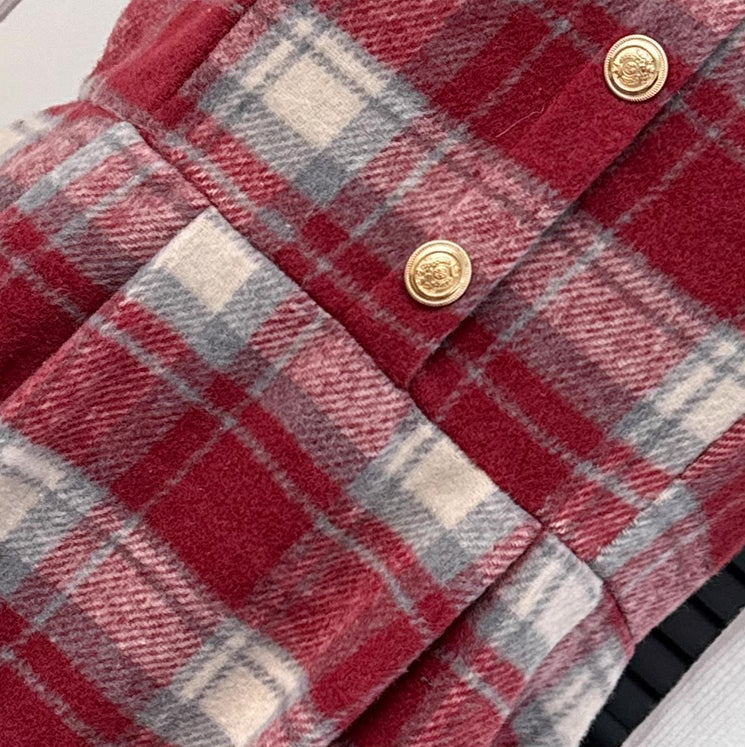 Fuzzy Plaid Midi Cami Dress (5 Colors)