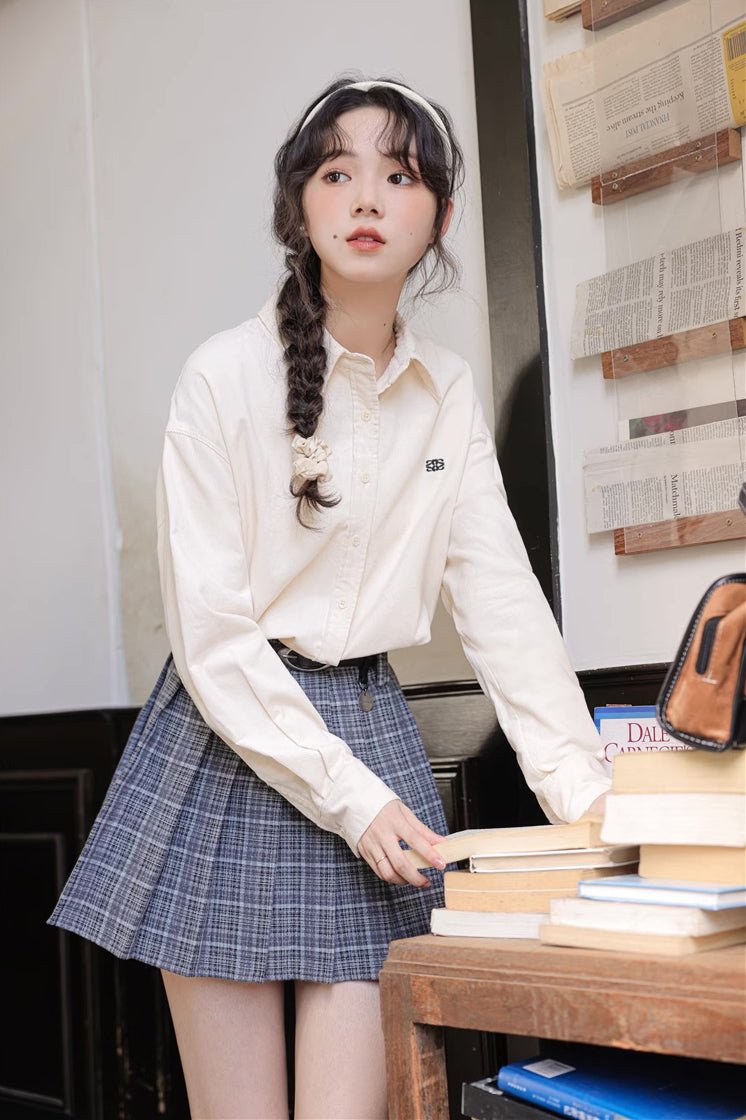Cinnamon Plaid Belted Tennis Skirt (3 Colors)