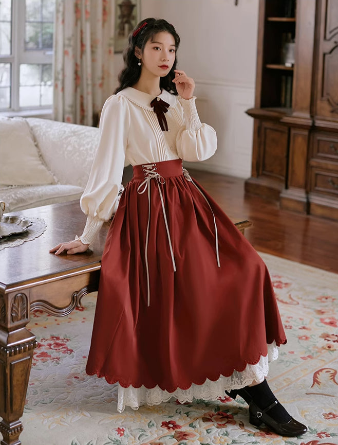 Evergarden Blouse & Skirt Set (5 Colors)