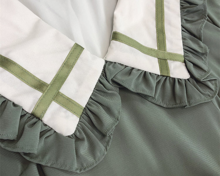 Adventure Peter Pan Collar Dress (Sage)