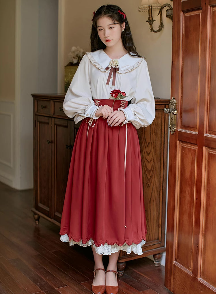 Evergarden Blouse & Skirt Set (5 Colors)
