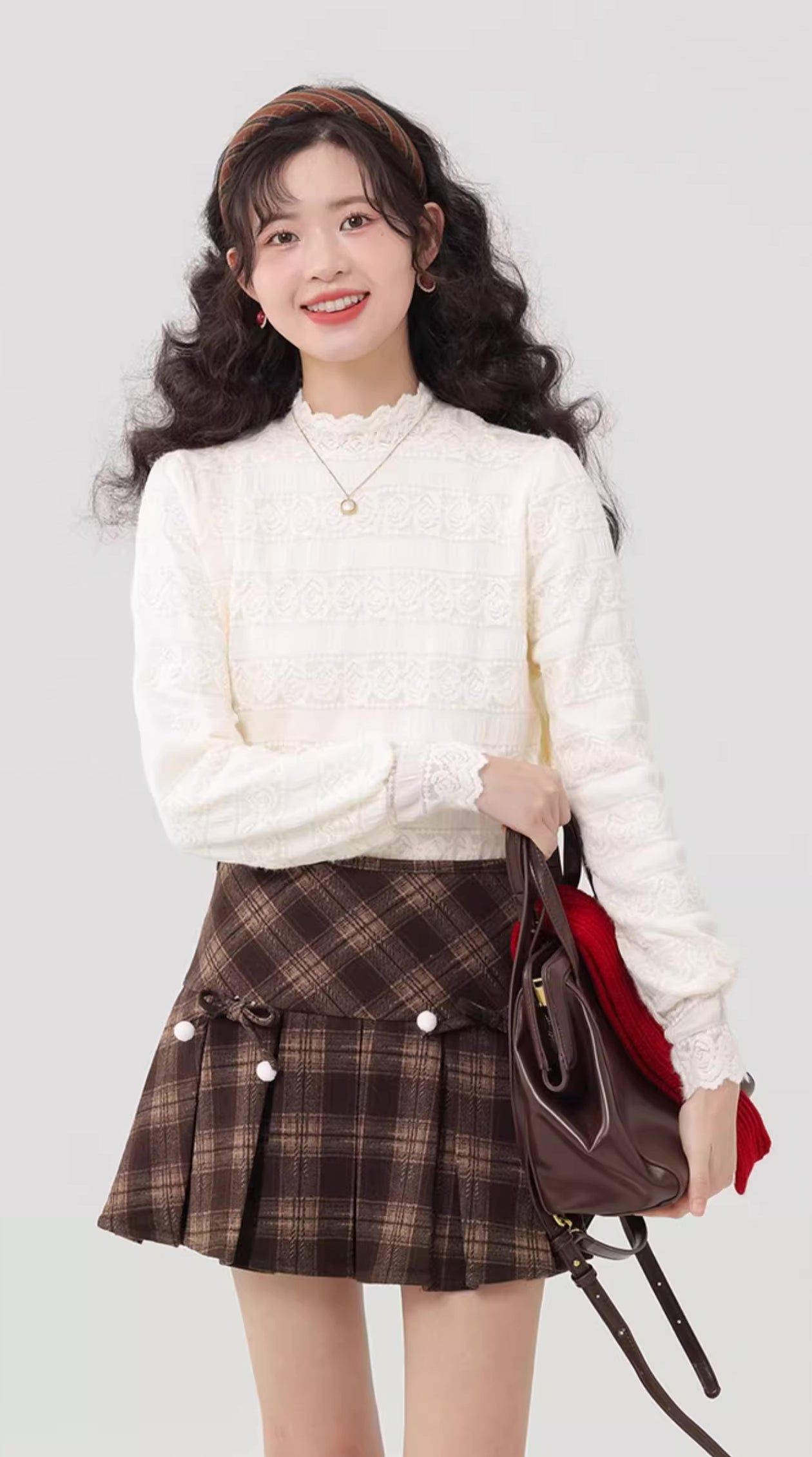 Pom Pom Plaid Mini Skirt (3 Colors)