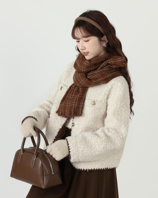 Faux Sherpa Wool Jacket (Cream)