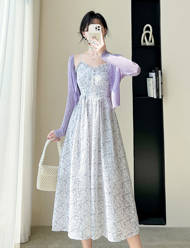 May Flowers Lace Up Cami Dress (3 Colors)