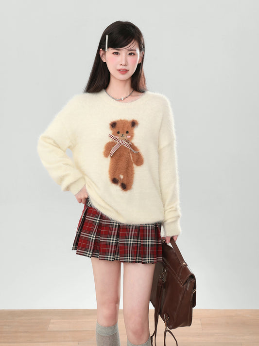 Fuzzy Bear Sweater (Cream)