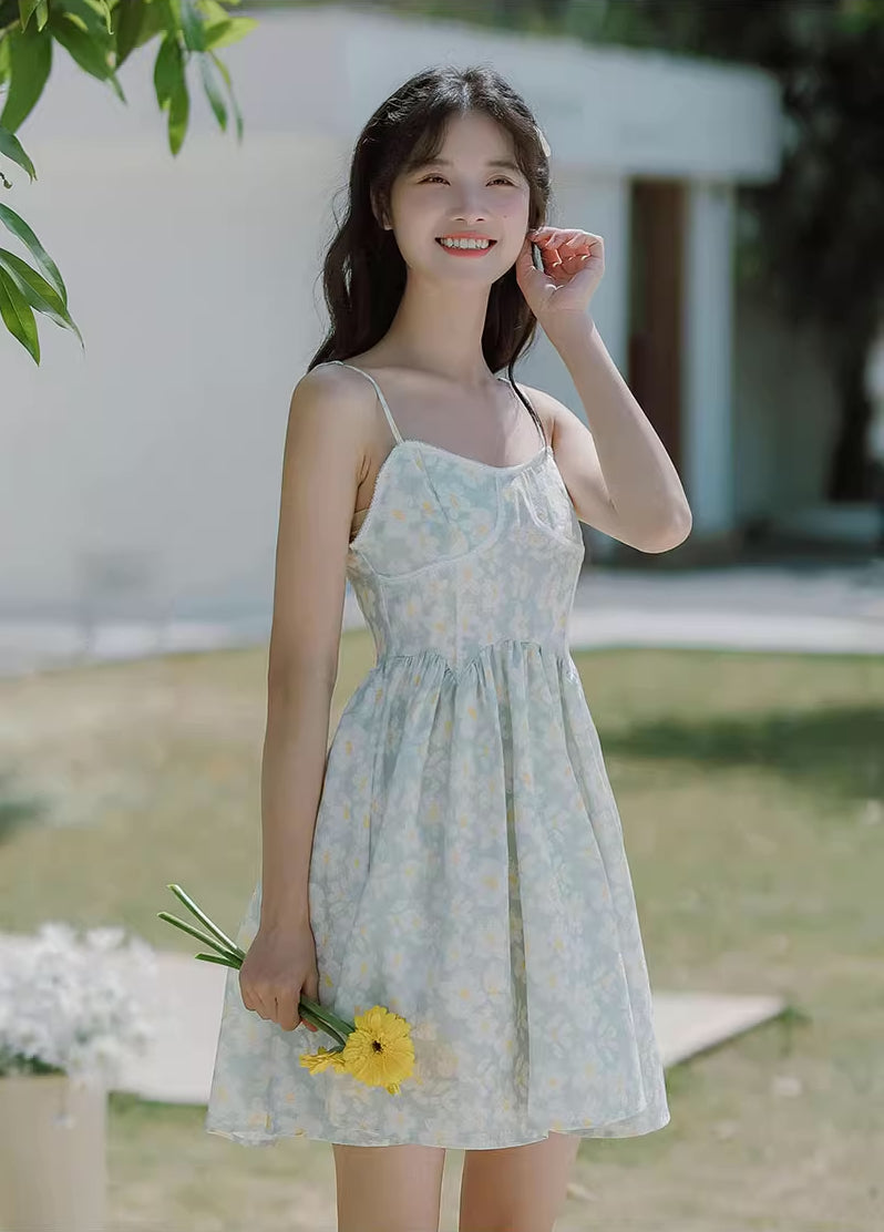 Two-Piece Daisy Cami Mini Dress (2 Colors)