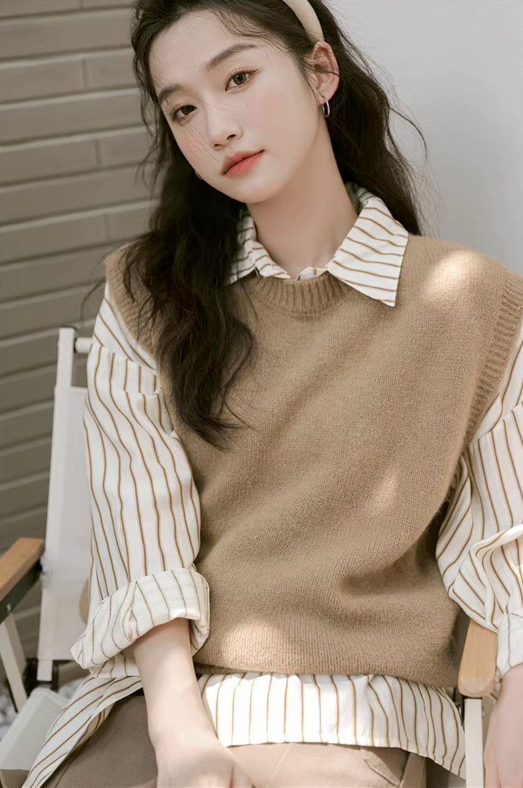 Basic Stripe Button Down Shirt (3 Colors)