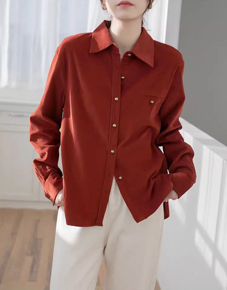 Maple Woven Button Up Shirt (2 Colors)