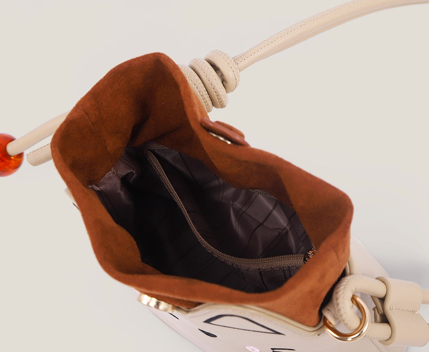 Cat Bucket Bag (Beige)