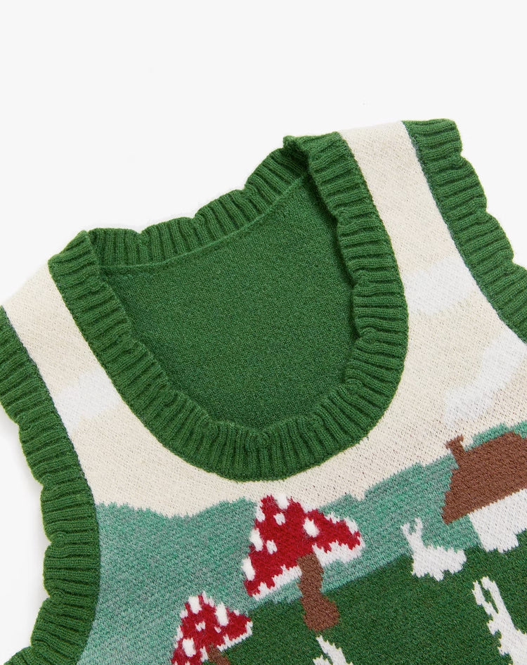 Mushroom Bunny Vest (Green)
