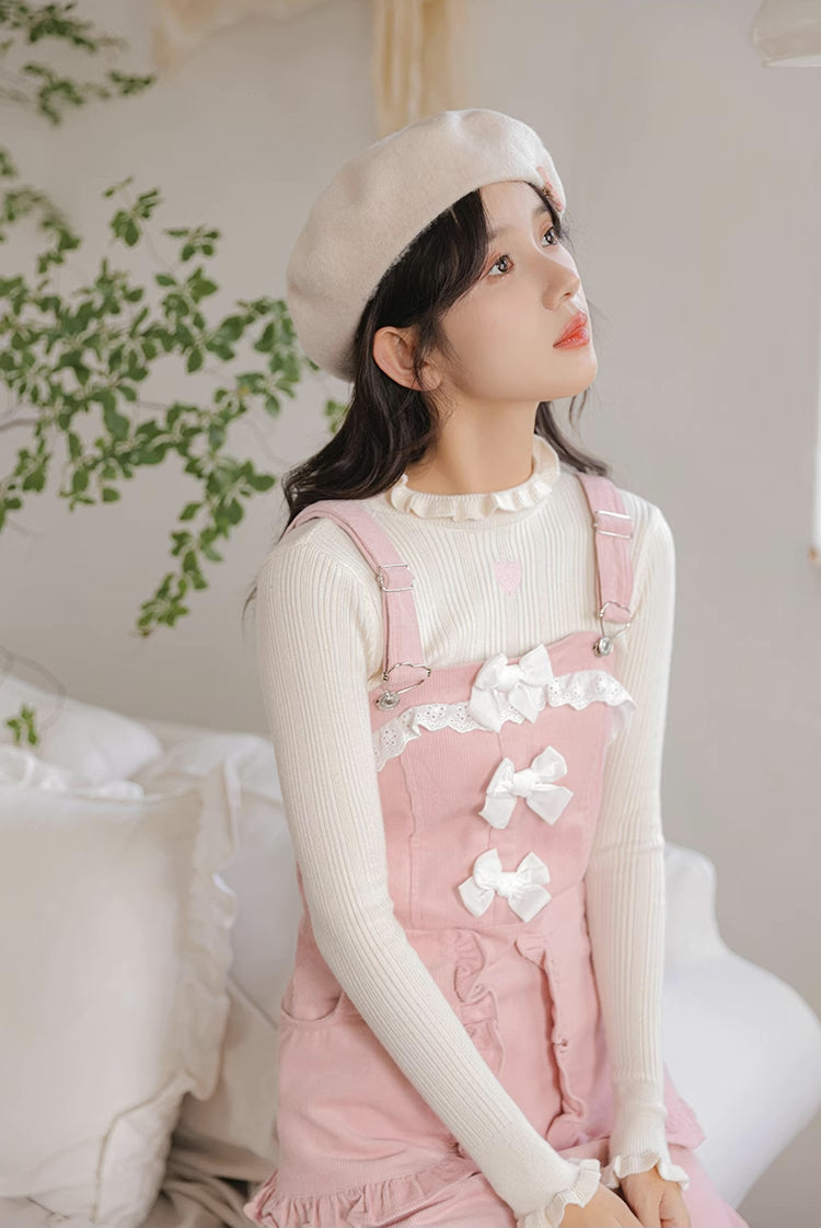 Sweet Little Baker Mini Pinafore Dress (Pink)