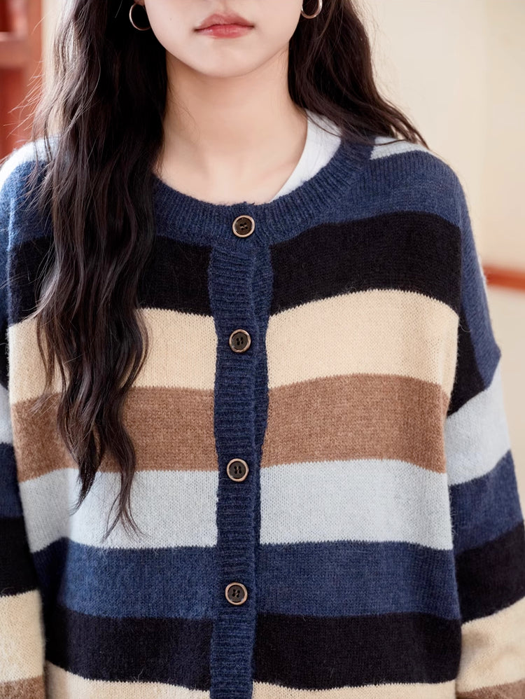Retro Stripe Cardigan (2 Colors)