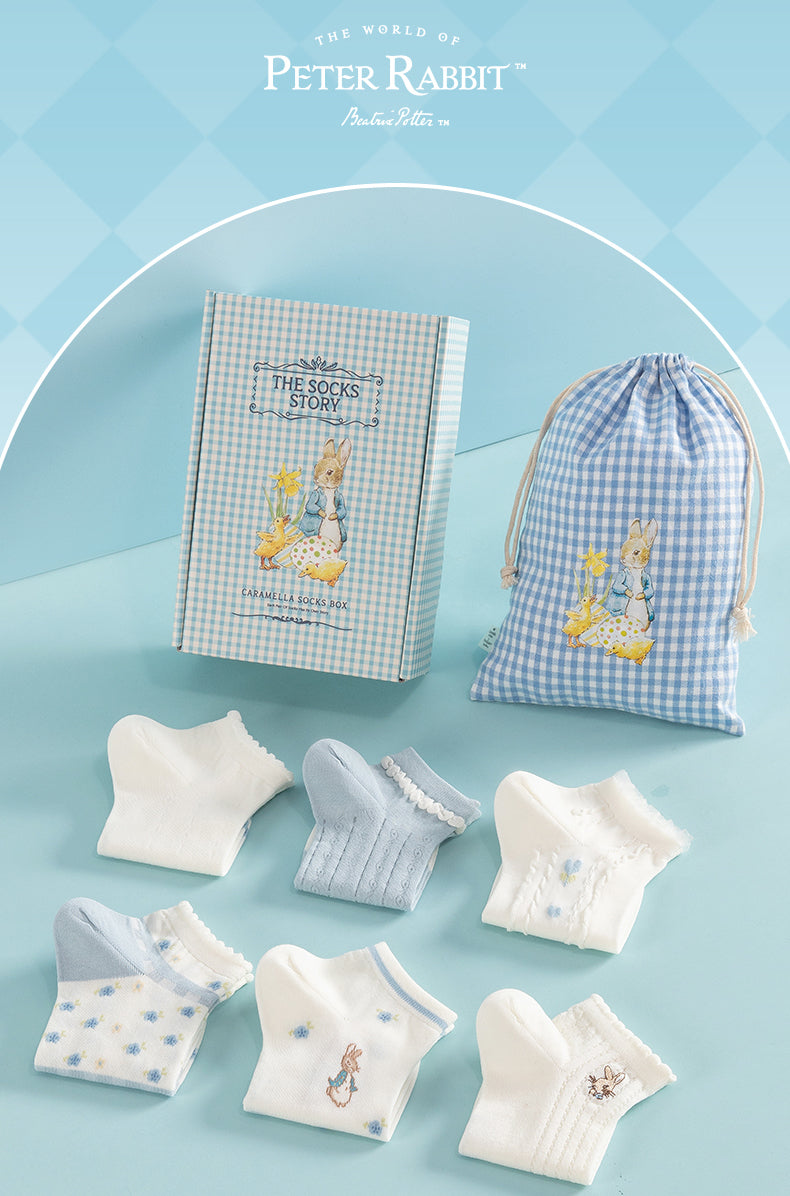 Spring Peter Rabbit Ankle Socks Set (Blue)