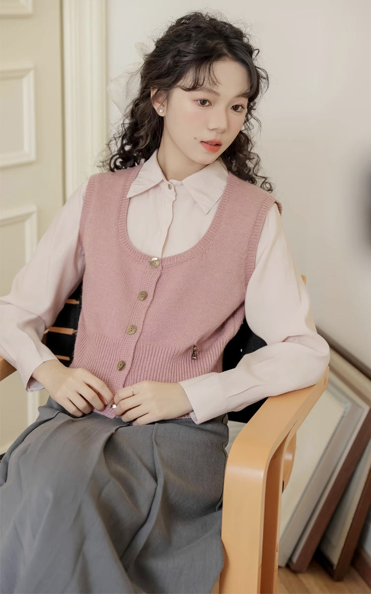 Little Bear Button Vest (3 Colors)