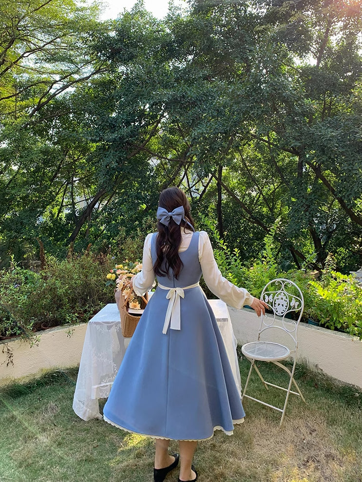 La Belle Enfant Dress (Blue/White)