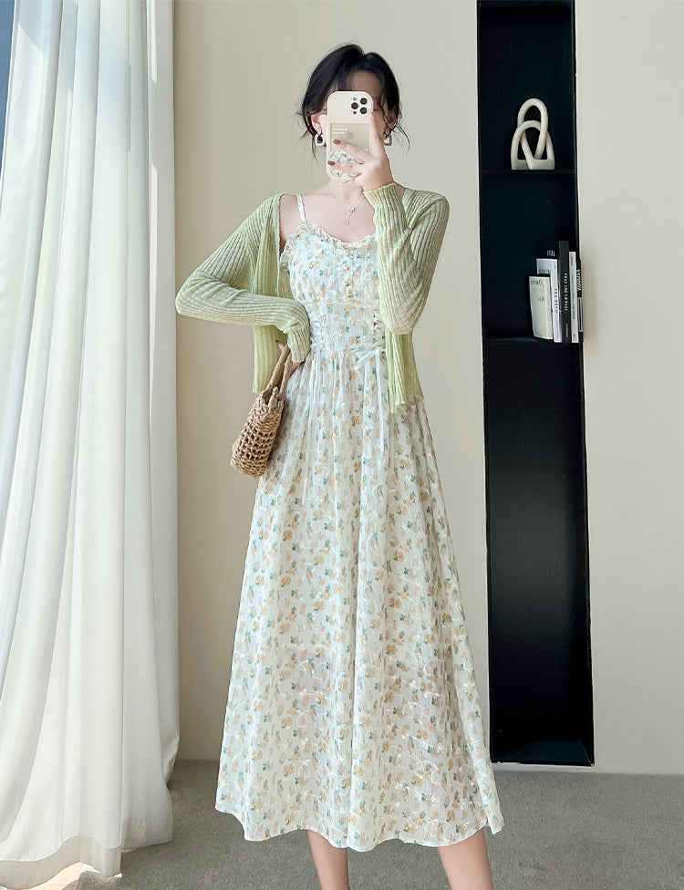 May Flowers Lace Up Cami Dress (3 Colors)