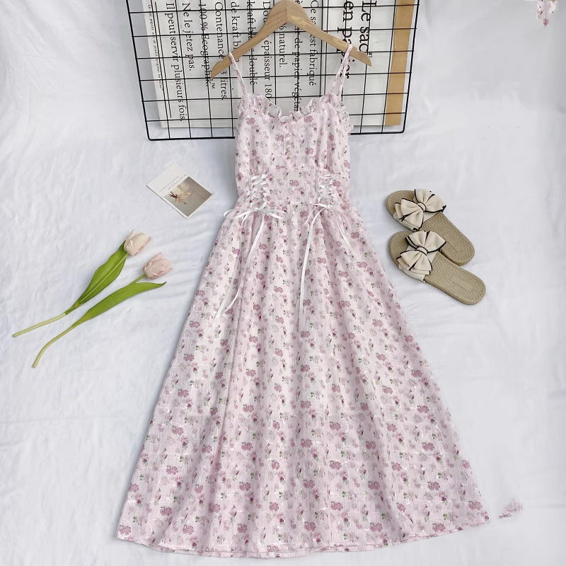 May Flowers Lace Up Cami Dress (3 Colors)