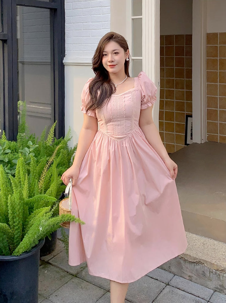 Jolie Broderie Midi Dress (3 Colors)