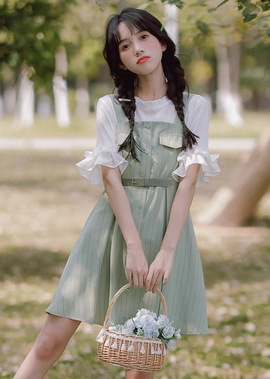 Button Up Stripe Mini Dress (3 Colors)