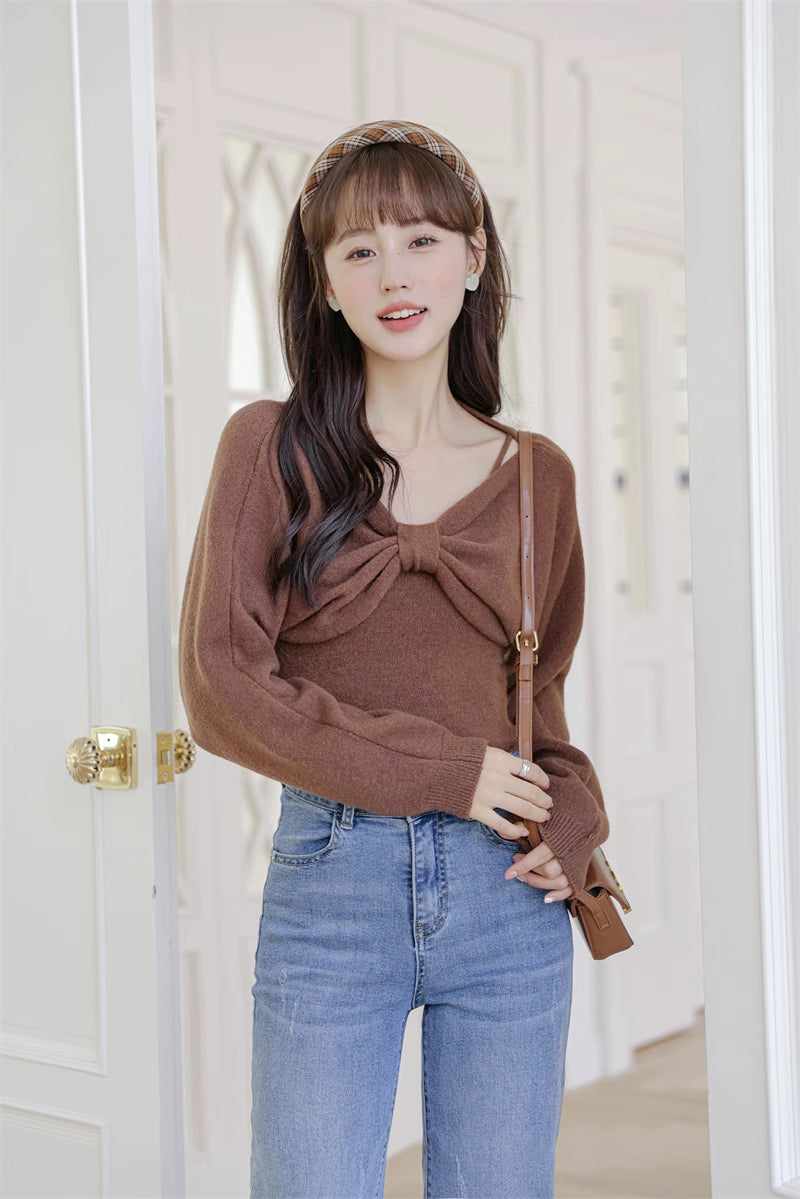 Bow Front Sweater (8 Colors)