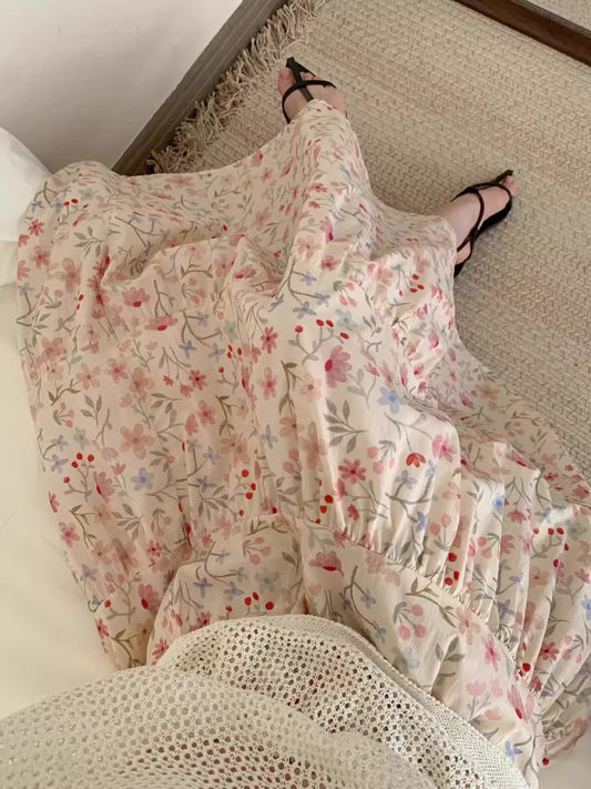 Oopsy Daisy Midi Skirt (White/Pink)