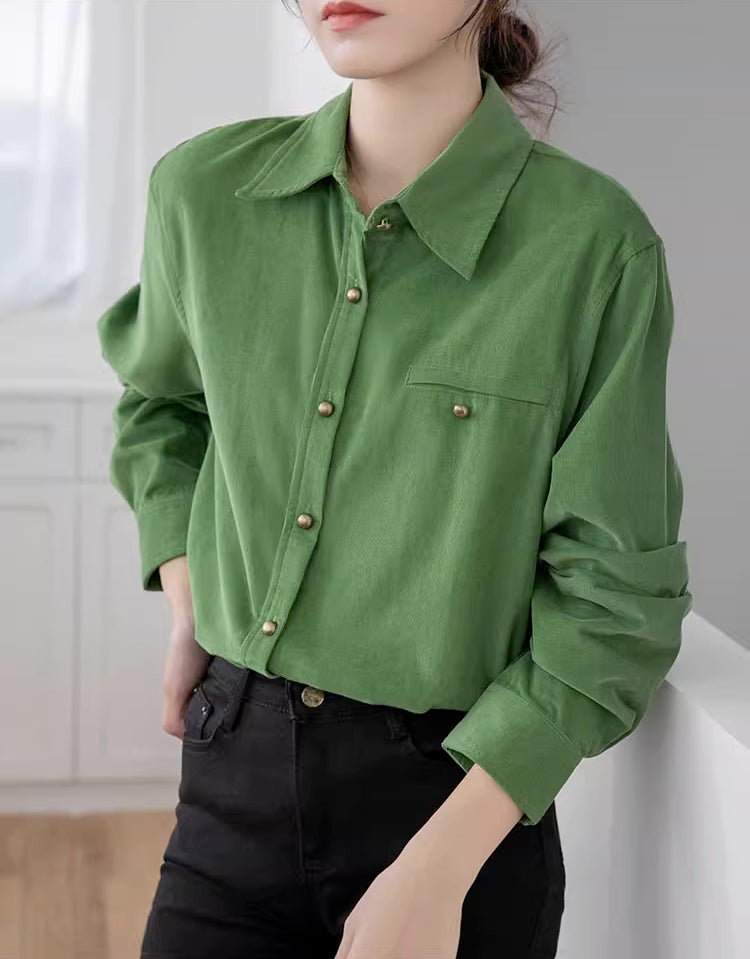 Maple Woven Button Up Shirt (2 Colors)