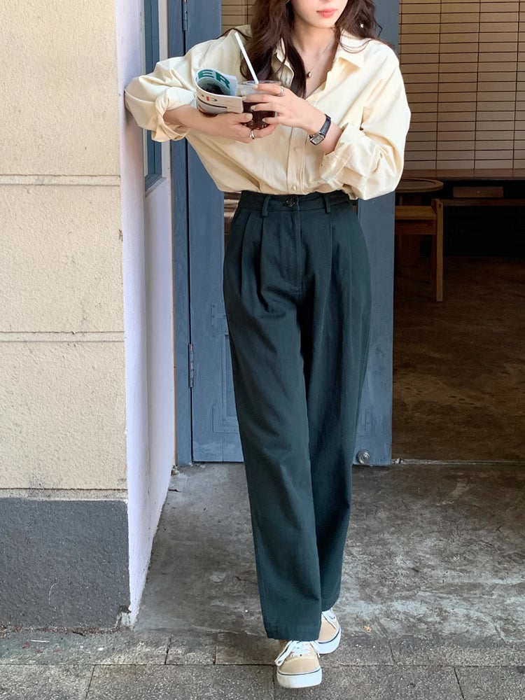Boyfriend Work Pants (4 Colors)