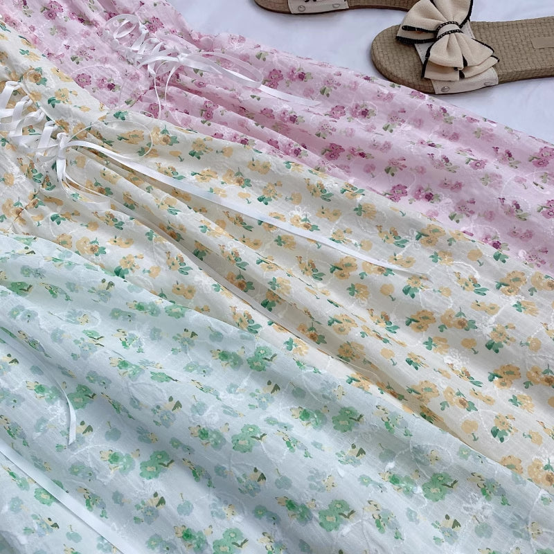 May Flowers Lace Up Cami Dress (3 Colors)