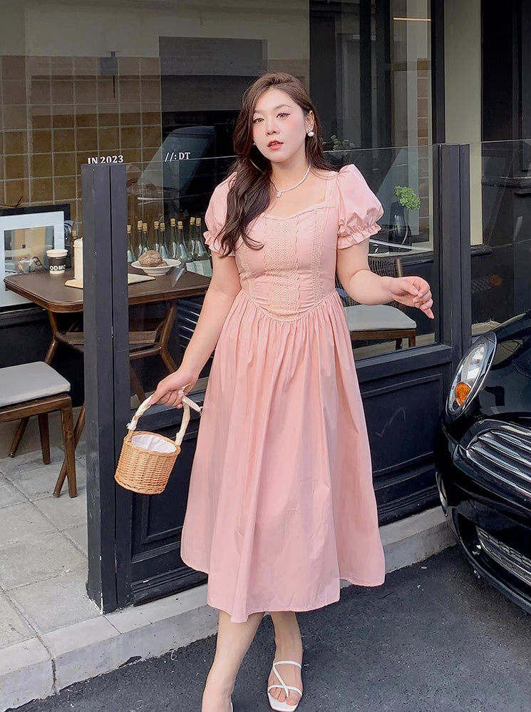 Jolie Broderie Midi Dress (3 Colors)