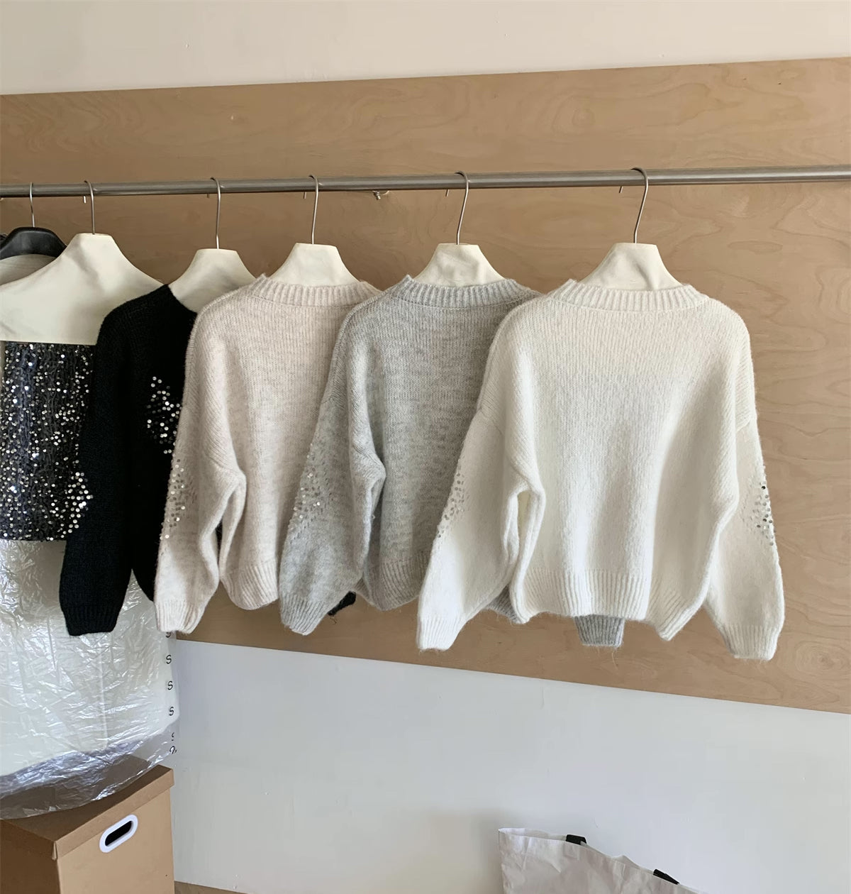 Sequin Diamond Sweater (4 Colors)